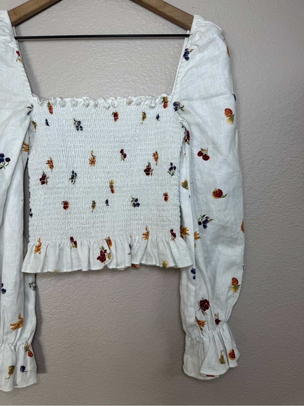 Reformation Tangerine Linen Top in Fruit Loops size Small $148 - Picture 9 of 14